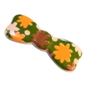1980’s Vintage Mod Style French Bow Barrette, Flower Power